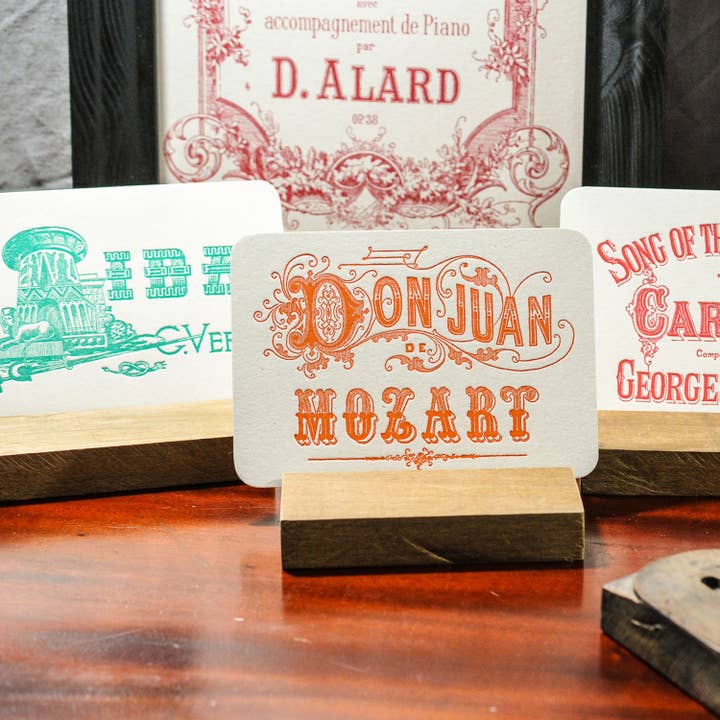 L'Atelier Letterpress – wholesale Vardagliga hälsningskort – Boktryckskort Klassisk musik Chopin