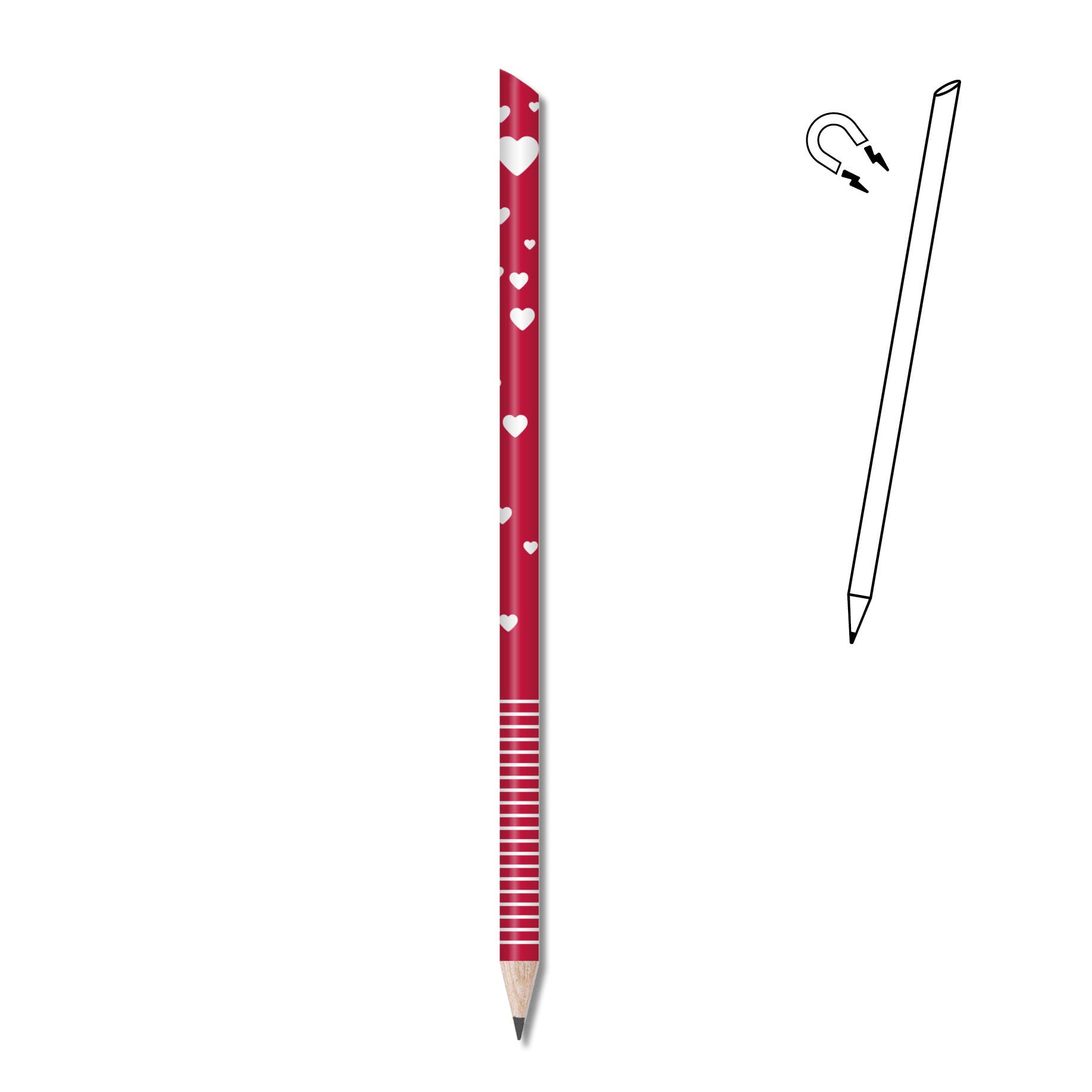 tout simplement - Wholesale Pencil - Magnetic heart crayon2