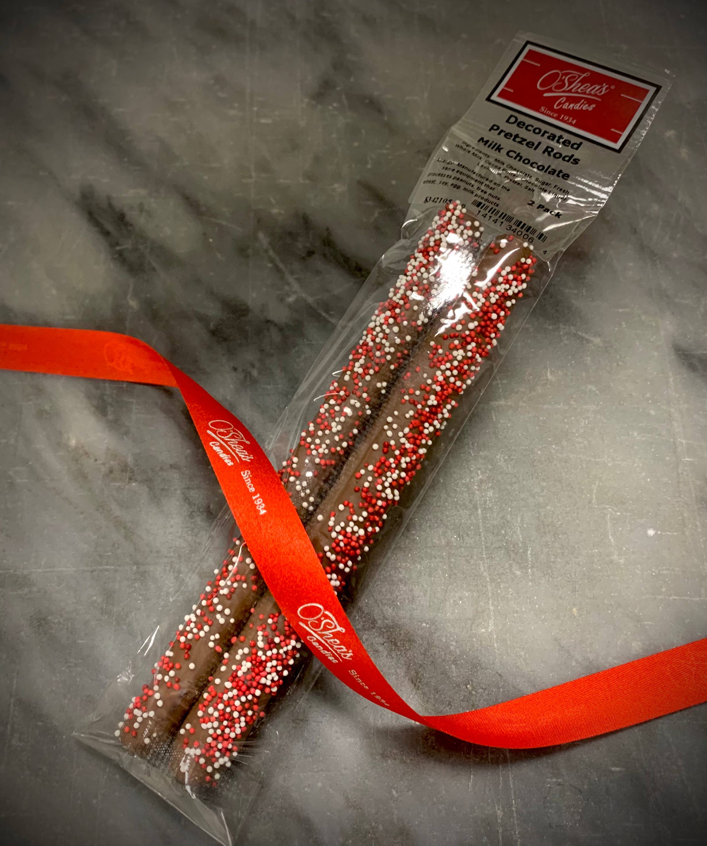 O'Shea's Candies Sweet Shop - Wholesale Chocolate Covered Sweets - Pretzel Rods - 2 PK - Milk Chocolate w/ Customized Color5
