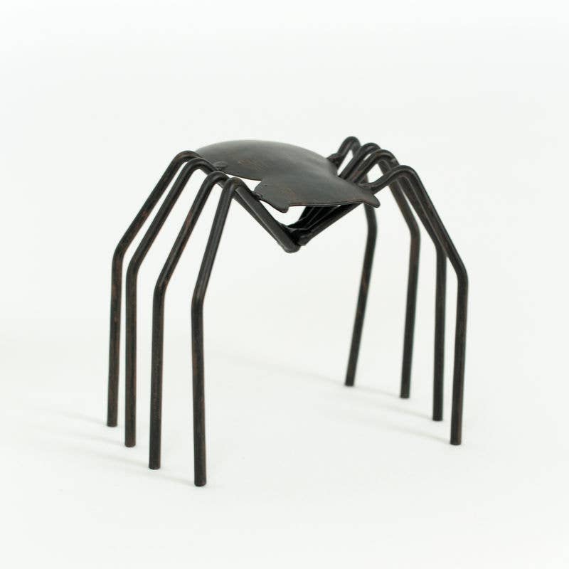 Devanie At Home (Formerly Adams & Co.) - Wholesale Decorative Figurine - 50408 - 4.5x4.5x3 metal spider, black HALLOWEEN Decor