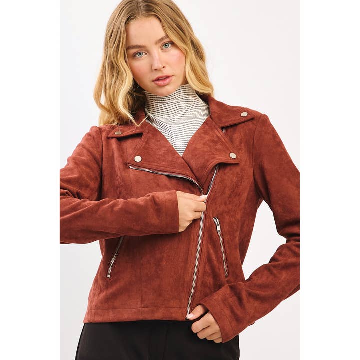 SUEDE MOTO BIKER JACKET and other Purchase Wholesale bikers apparel. Free Returns & Net 60 Terms on Faire trending on Faire.