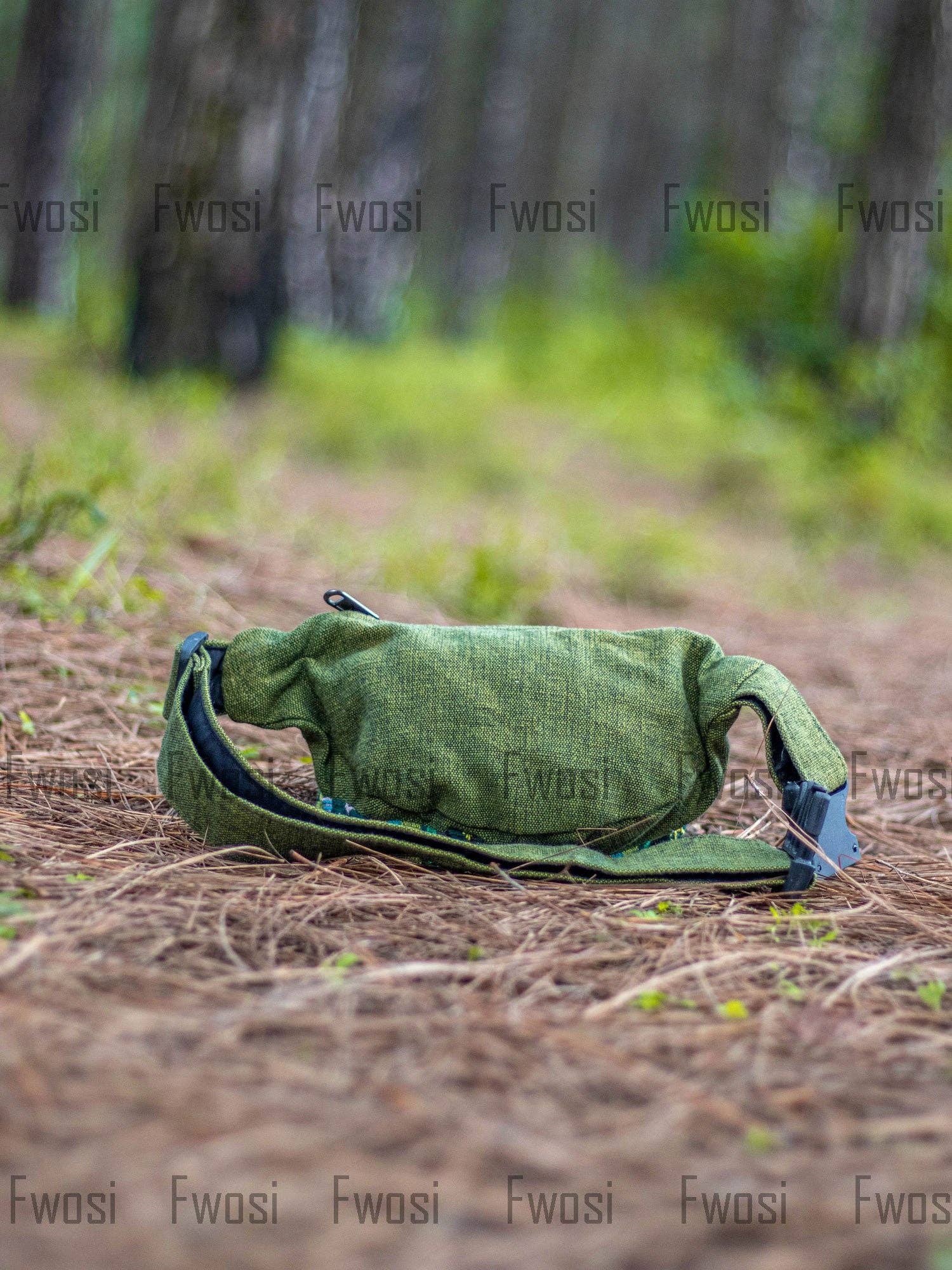 Fwosi - Vendita all'ingrosso Marsupio - Unisex - Marsupio Verde in Canapa2