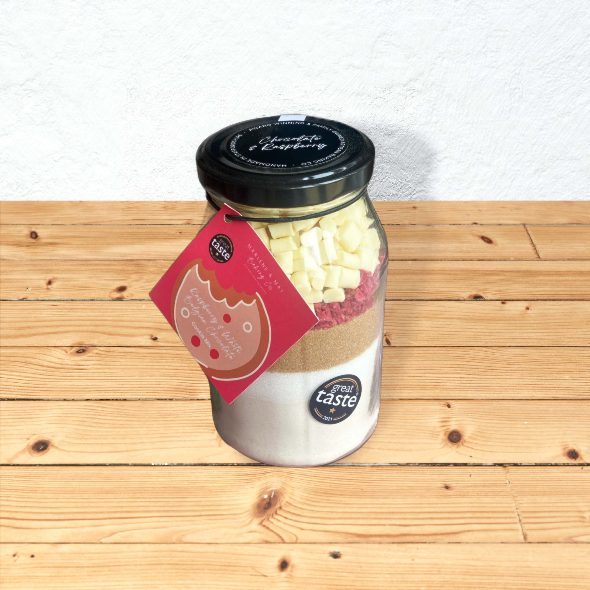 Marlene & May Baking Co – Engroshandel Cookiemix – Prisvindende hindbær & hvid chokolade Cookie Mix1