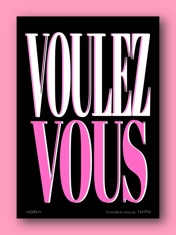 Voulez vous - ABBA print for wholesale by koukou