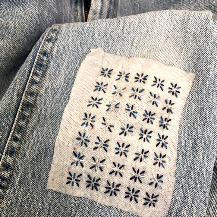 Wrenbirdarts - Wholesale Craft Sewing Kit - Washable Mending Patterns #1 Blue3