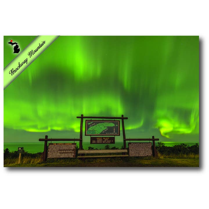Phil Stagg Photography – Großhandel Postkarten – NORDLICHTER — BROCKWAY-BERGSCHILD — Michigan-Postkarte