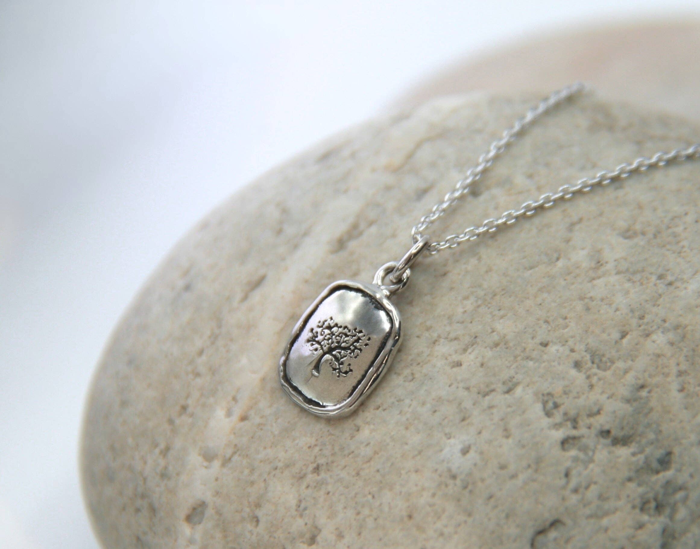 Heart and Lotus Sterling Silver Jewelry - Wholesale Pendant/Charm Necklace - Tree of Life Necklace in Sterling Silver - Strength3