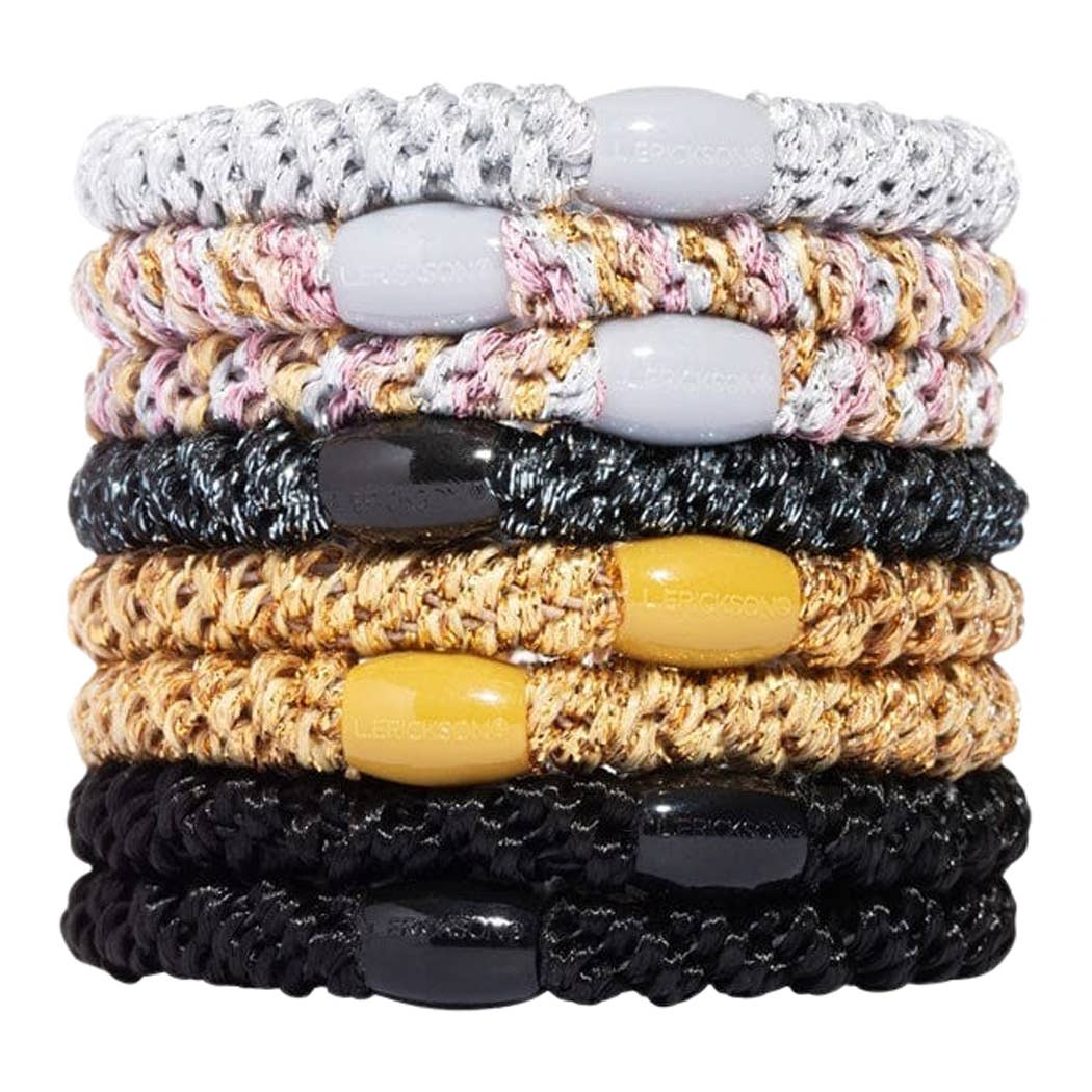 France Luxe/L. Erickson – Engroshandel Hårbånd - Dame – Grab & Go Hestehalebindere - Sæt med otte12