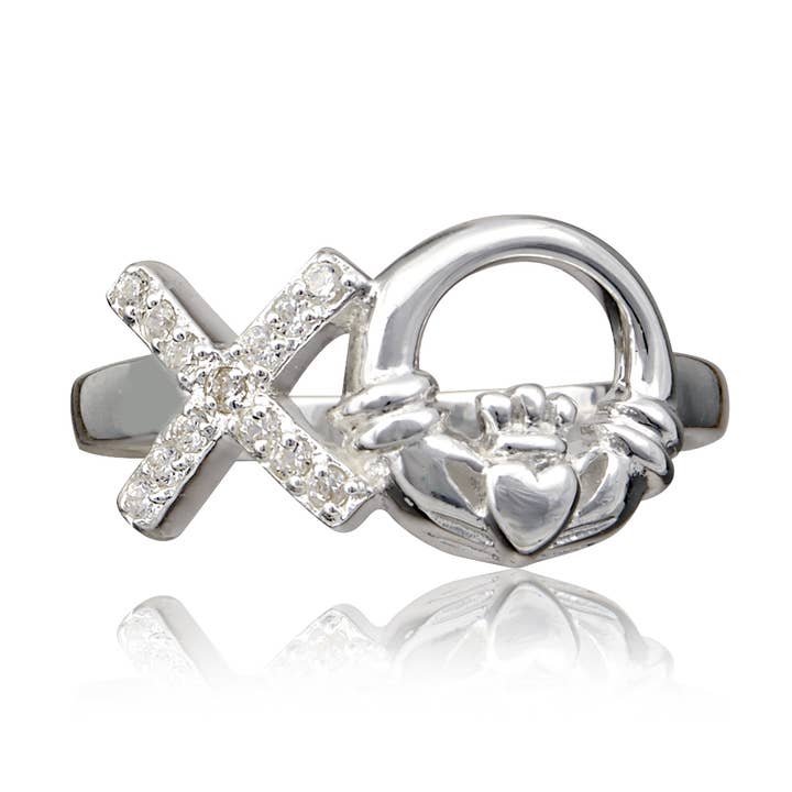 Hugs and Kisses Claddagh Ring for wholesale by The Irish Jewelry Company