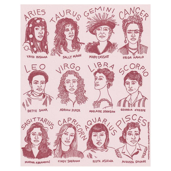 8 x 10 Femme Artist Astrologi Bogtryk Kunsttryk for engroshandel hos Mattea