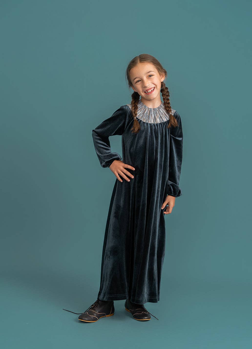 Navy Velour Robe for wholesale on Faire1