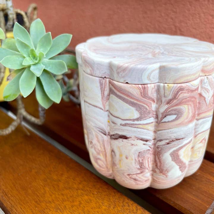 Tarro mármol rojo para venta al por mayor de Kookie