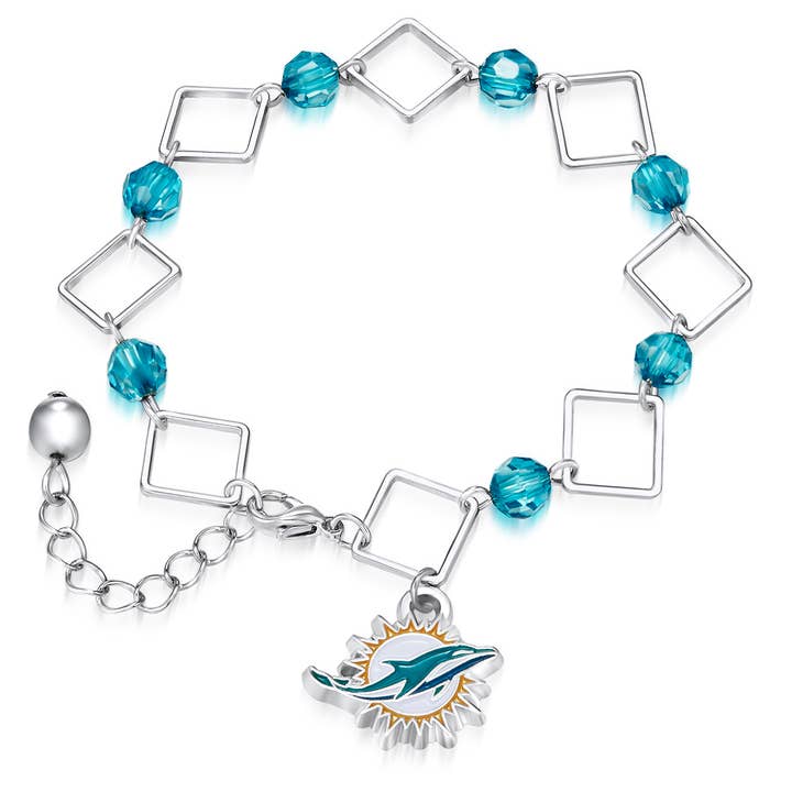 NFL Miami Dolphins Box Link Bracelet för wholesale av Simran International