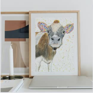 Jen Winnett Eco Artist - Wholesale Art Print - Cow | Signed Art Print | Animal | Artwork | Home | Farm1