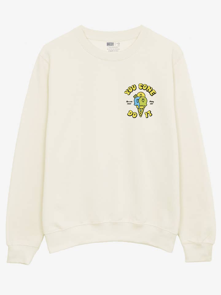 Sweatshirt "You Cone Do It" en Vanille pour la vente par batch1