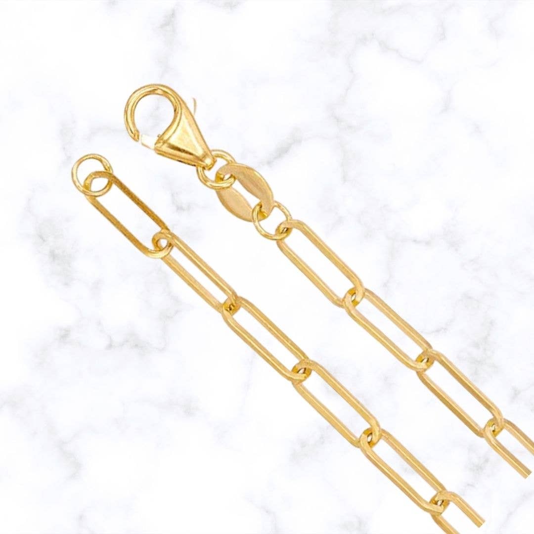 Tres Carmela - Wholesale Link & Chain Necklace - Solid 14k Gold Paperclip chain3