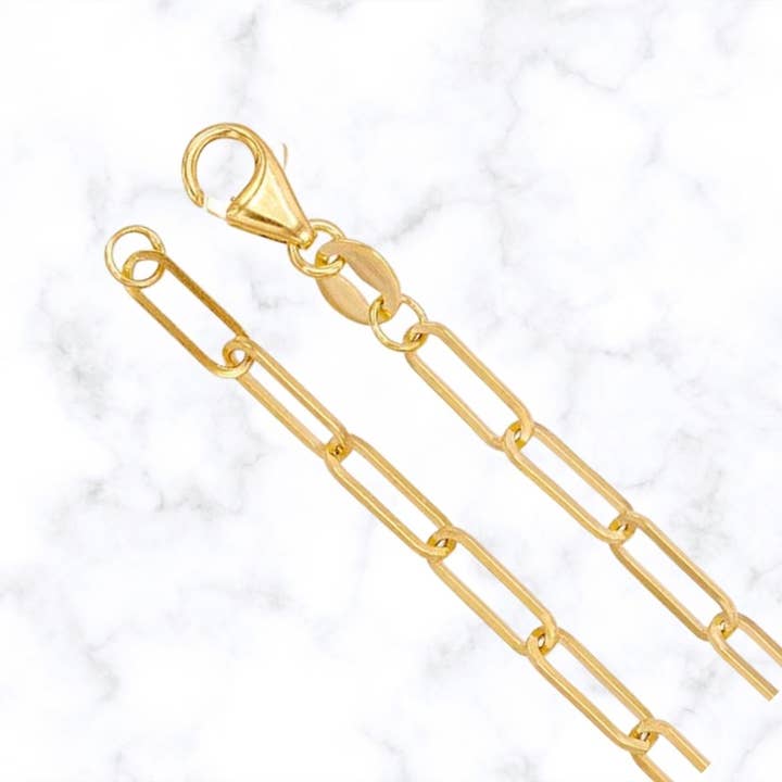 Tres Carmela - Wholesale Link & Chain Necklace - Solid 14k Gold Paperclip chain3