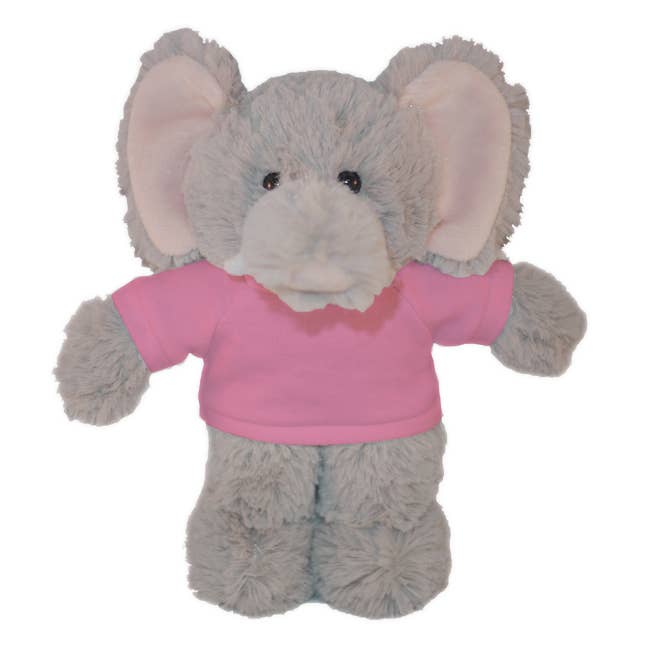 Plushland - Wholesale Stuffed/plush toy – Kids & baby - Plush Elephant 12" with Customizable Tee shirt7