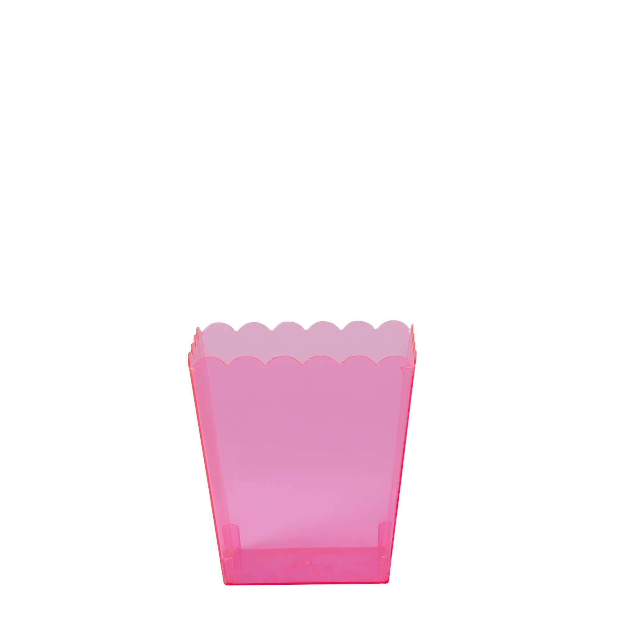 Portofino International Trading, USA - Wholesale Food Storage Container - Plastic Scalloped Container 6" - Pink0