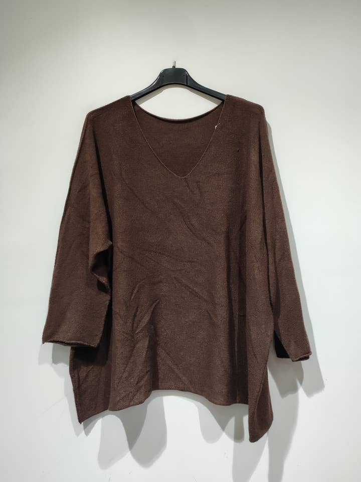 Pomelo paris - Wholesale Knit Sweater - Women's - MILA GT V-neck Sweater - AH261