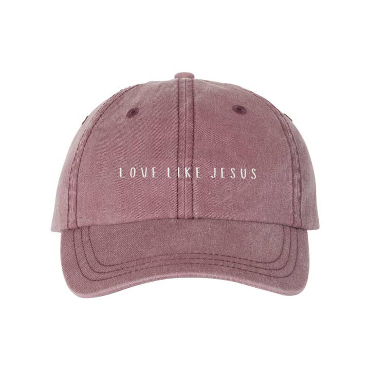 Scripted Pearl - Wholesale Baseball Cap - Women's - Love Like Jesus Embroidered Baseball Cap, Christian Ball Hat17