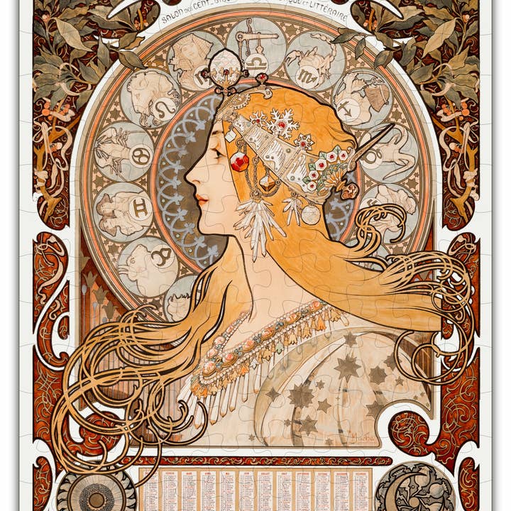 Zodiac by Alphonse Mucha Puzzle - 140PCS for wholesale by Green Tree Jewelry