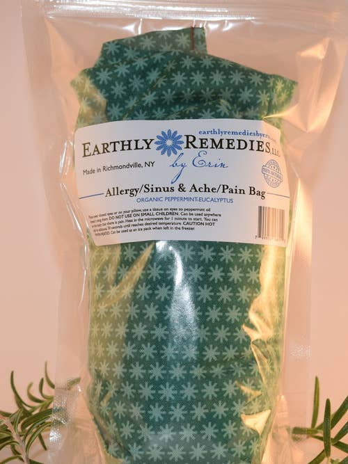 Organic Ache N Pain / Allergy Sinus Buckwheat Heat Pack for wholesale by Earthly Remedies By Erin