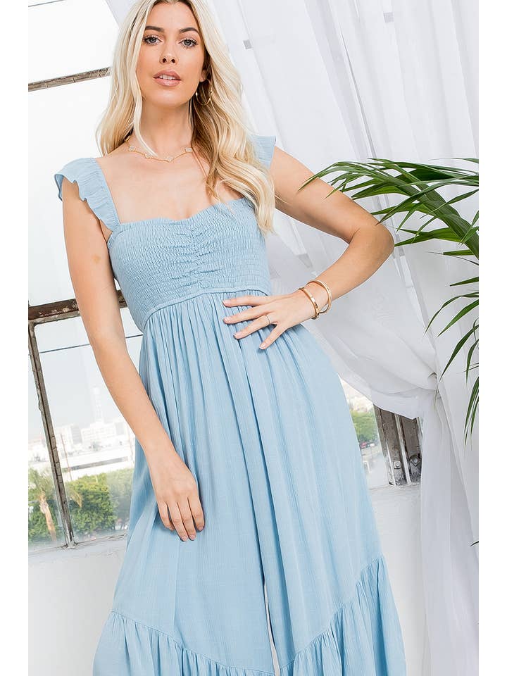 Sweet Lovely by Jen - Wholesale Jumpsuit - Women's - SW401 SOLID SMOCKED JUMPSUIT15