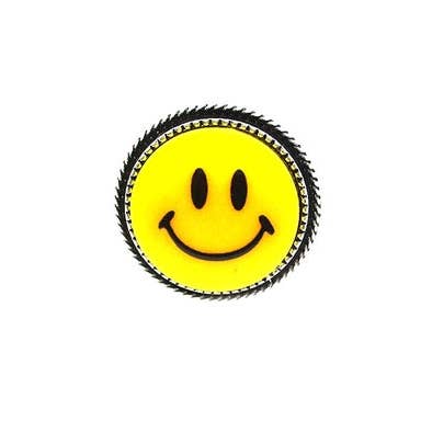 Smile Face Cuff Ring for wholesale by Snowing West