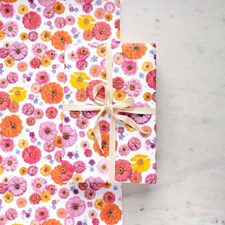 Bottle Branch - Wholesale Flat Wrap - Gift wrap ~ Zinnia