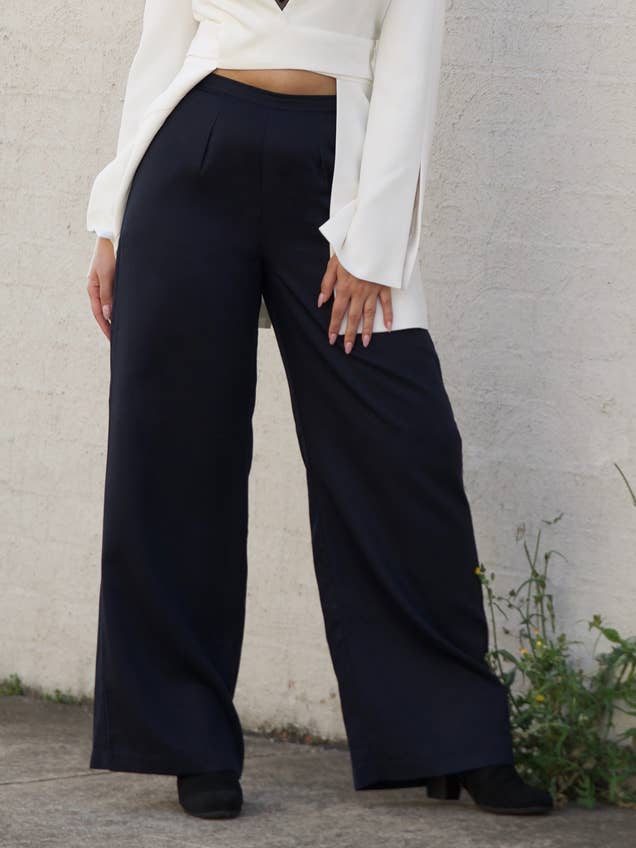 The Wide Leg Pant - Black for wholesale by Aam The Label