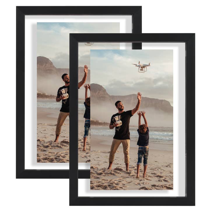 Floating Aluminum & Plexiglass Picture Frame 2 Pack for wholesale by Americanflat