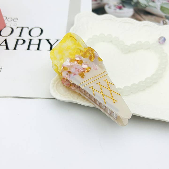 SoapElenGlen - Wholesale Hair clip – Women’s - Sweet Ice - Cream Cone Hair Clip, Summer Hair Claw2