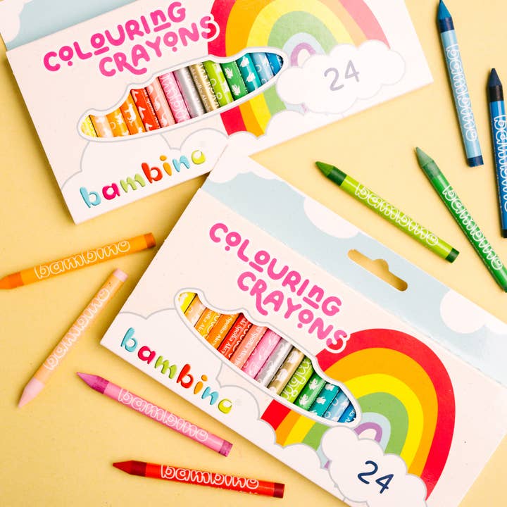 Bambino Crayons - Wholesale Crayons - Kids & Baby - Bambino Crayons - Pack of 24 Gold and Silver