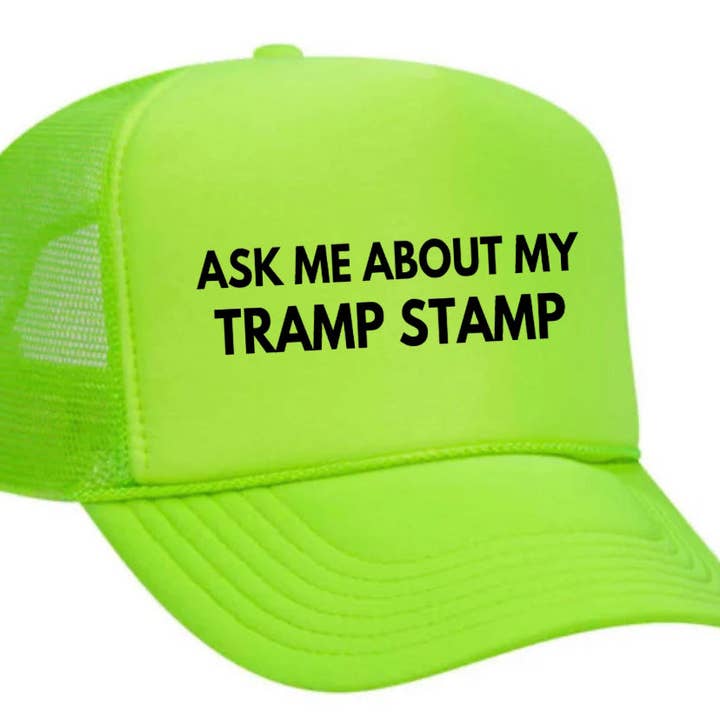 Inappropriate Trucker Hats – Engroshandel Trucker hat - Dame – Spørg mig om min Tramp Stamp Trucker Hat15
