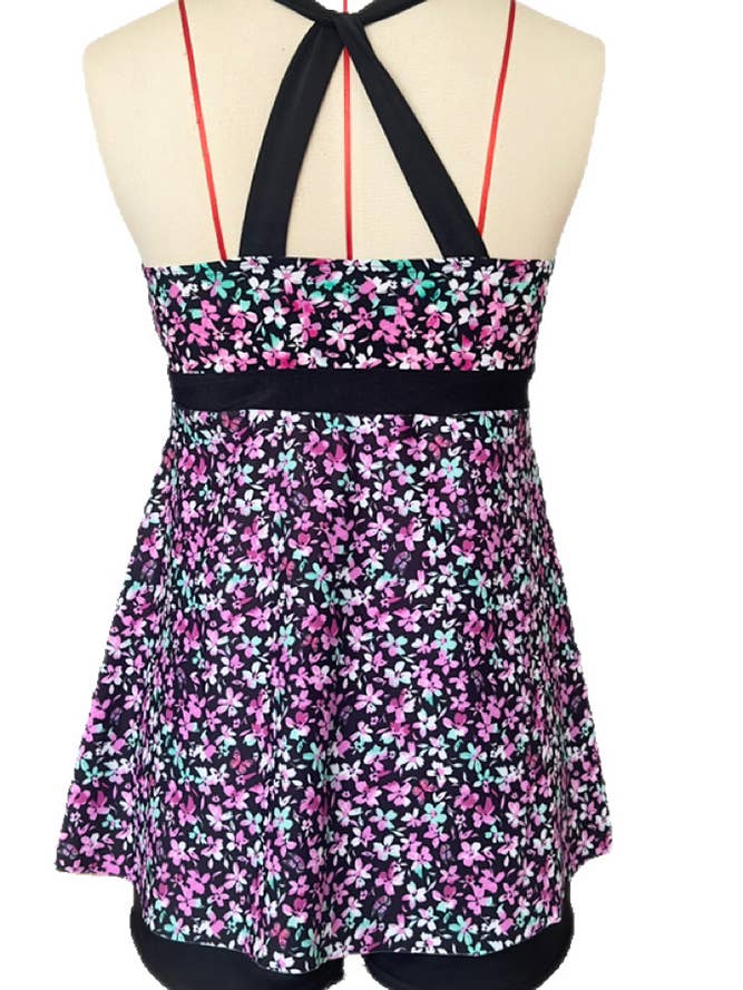 UNISHE – Biquíni - Mulher por atacado – Floral Print V Conjunto Tankini HR0284