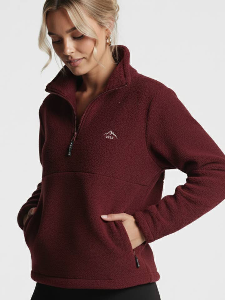 USCO - Wholesale Fleece - Women's - The Peak Fleece In Cherry1
