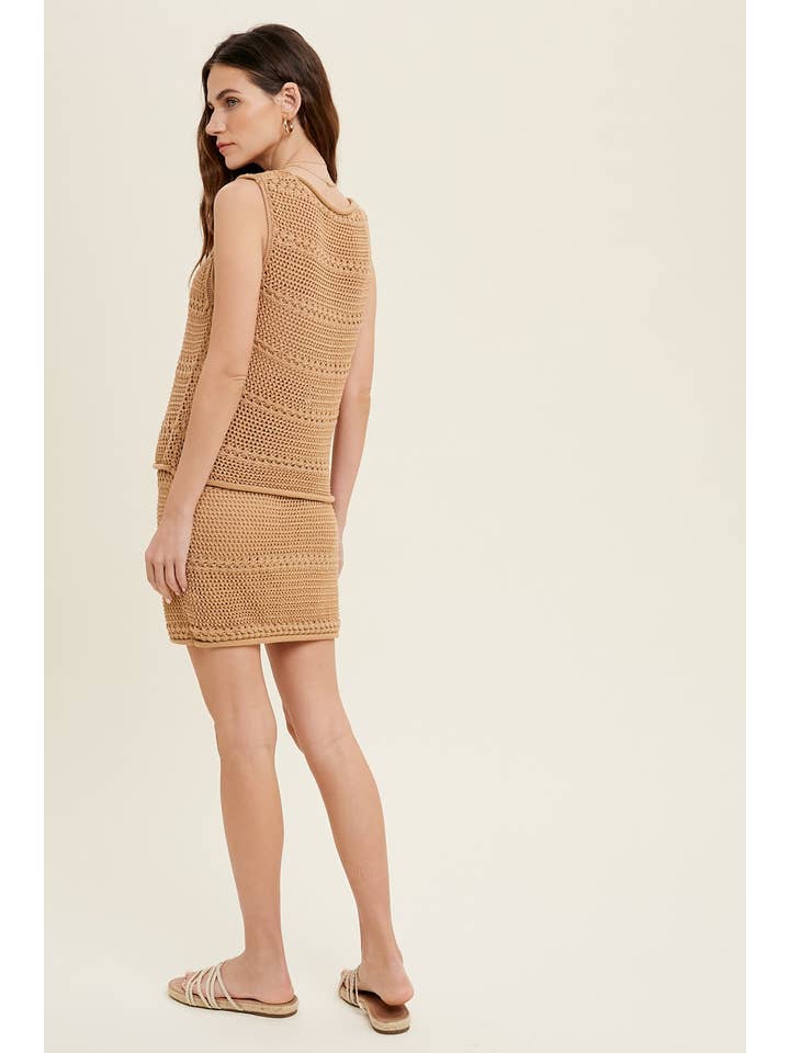 CARAMEL Contemporary Tank & Skirt Romper Ensemble WL22-7043 for wholesale on Faire