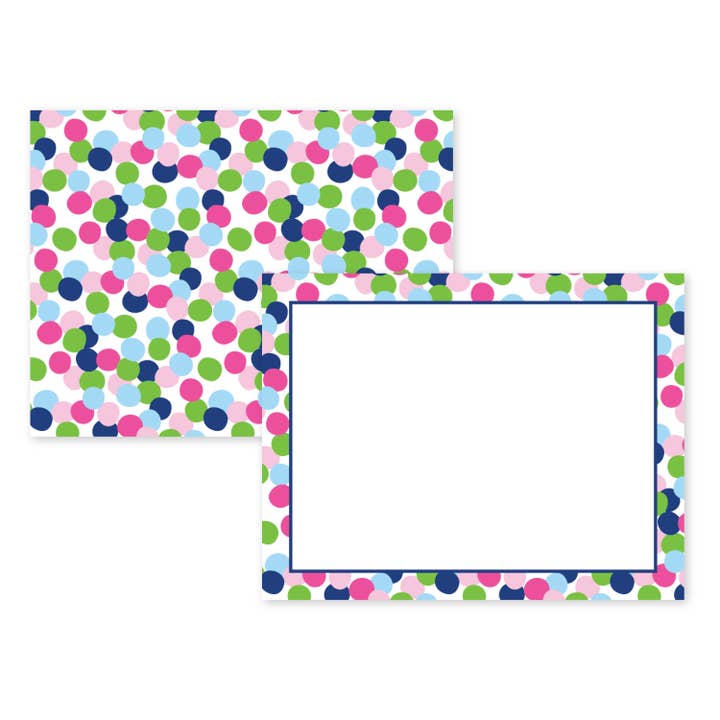 Donovan Designs - Wholesale Stationery/Notecard Set - MULTI DOT BOUTIQUE FLAT CARDS