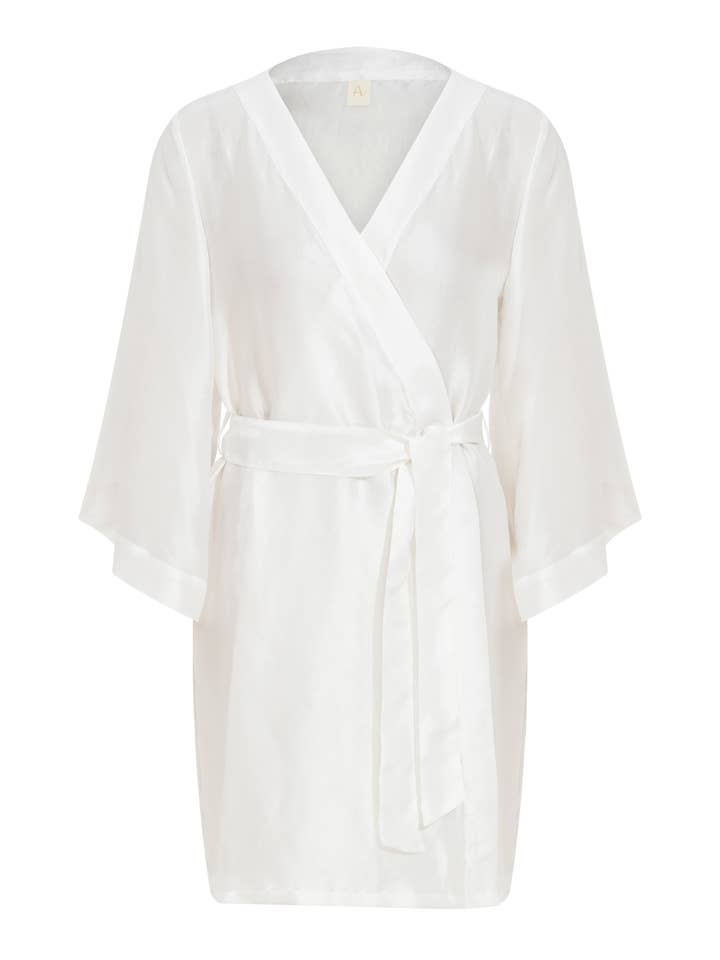 Dahlia Short Classic Silk Robe for wholesale by Adaste Home