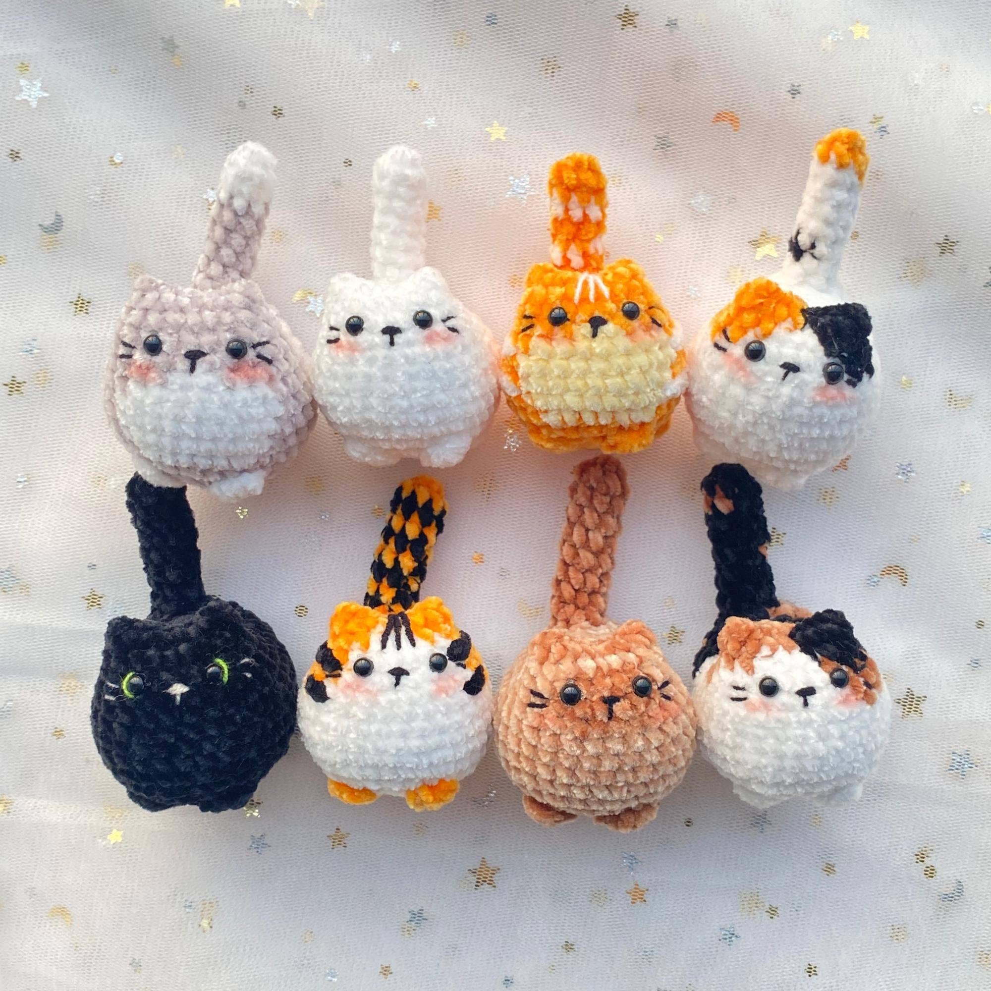 TOMOPOD LLC - Wholesale Stuffed/Plush Toy - Kids & Baby - Crochet Cute Cat Keychain, Handmade Amigurumi Cat 2