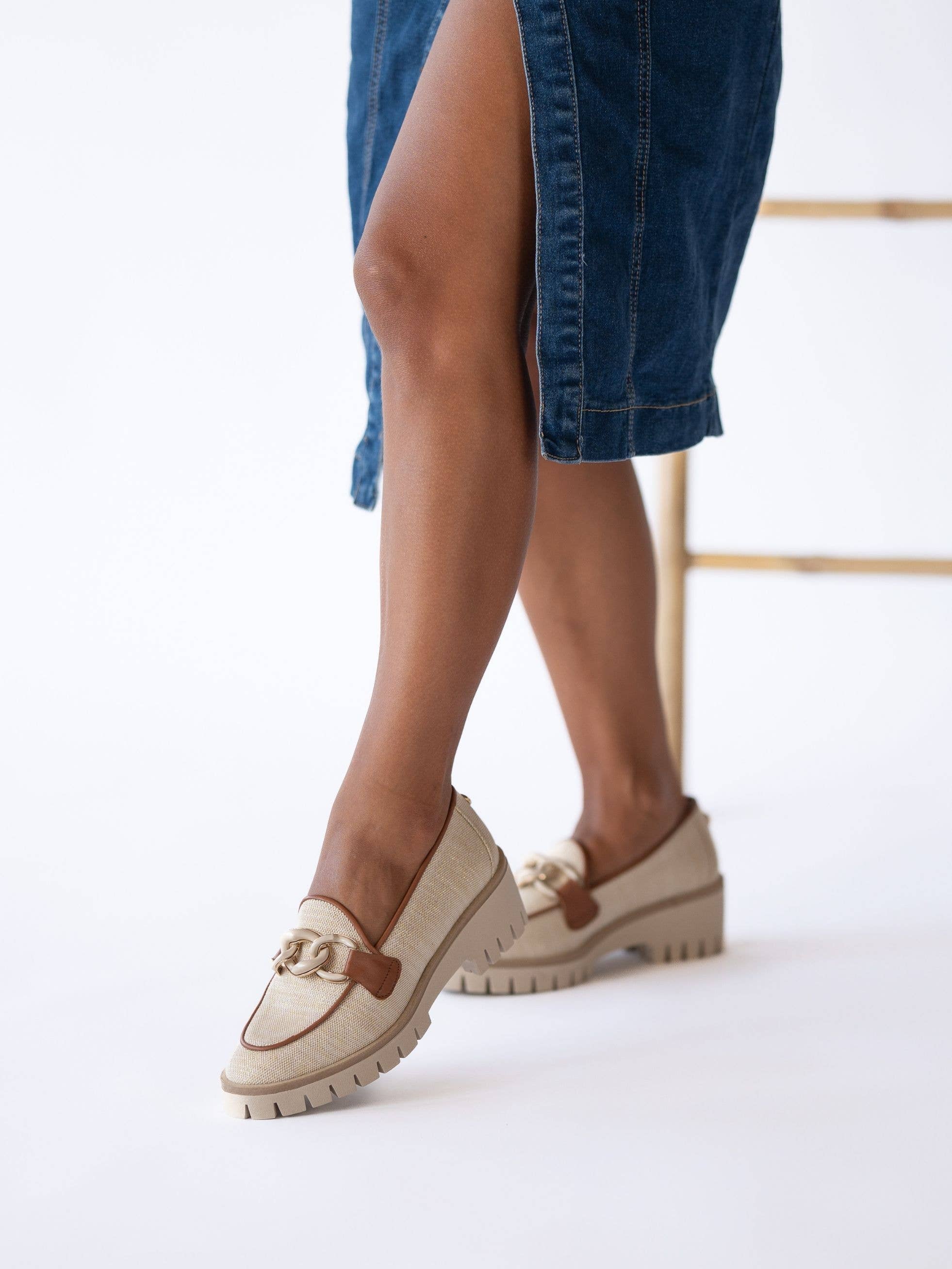 Mocassim Plat Leather Bege Mara 08 - Spring Summer 2025 for wholesale on Faire