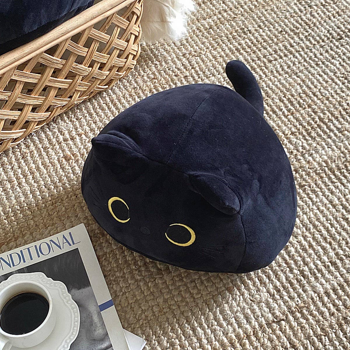 CUTE BLACK CAT PLUSH TOY PILLOW_CWMM0862 for wholesale on Faire3
