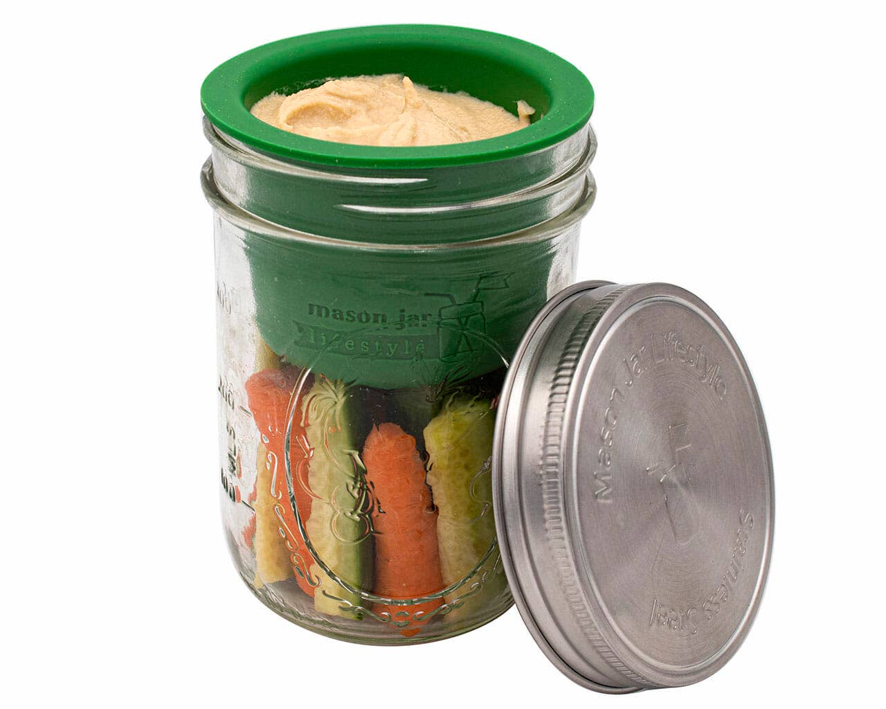 Mason Jar Lifestyle - Wholesale Food Storage Container - Mason Jar Divider Cup for Salads, Dips, and Snacks4