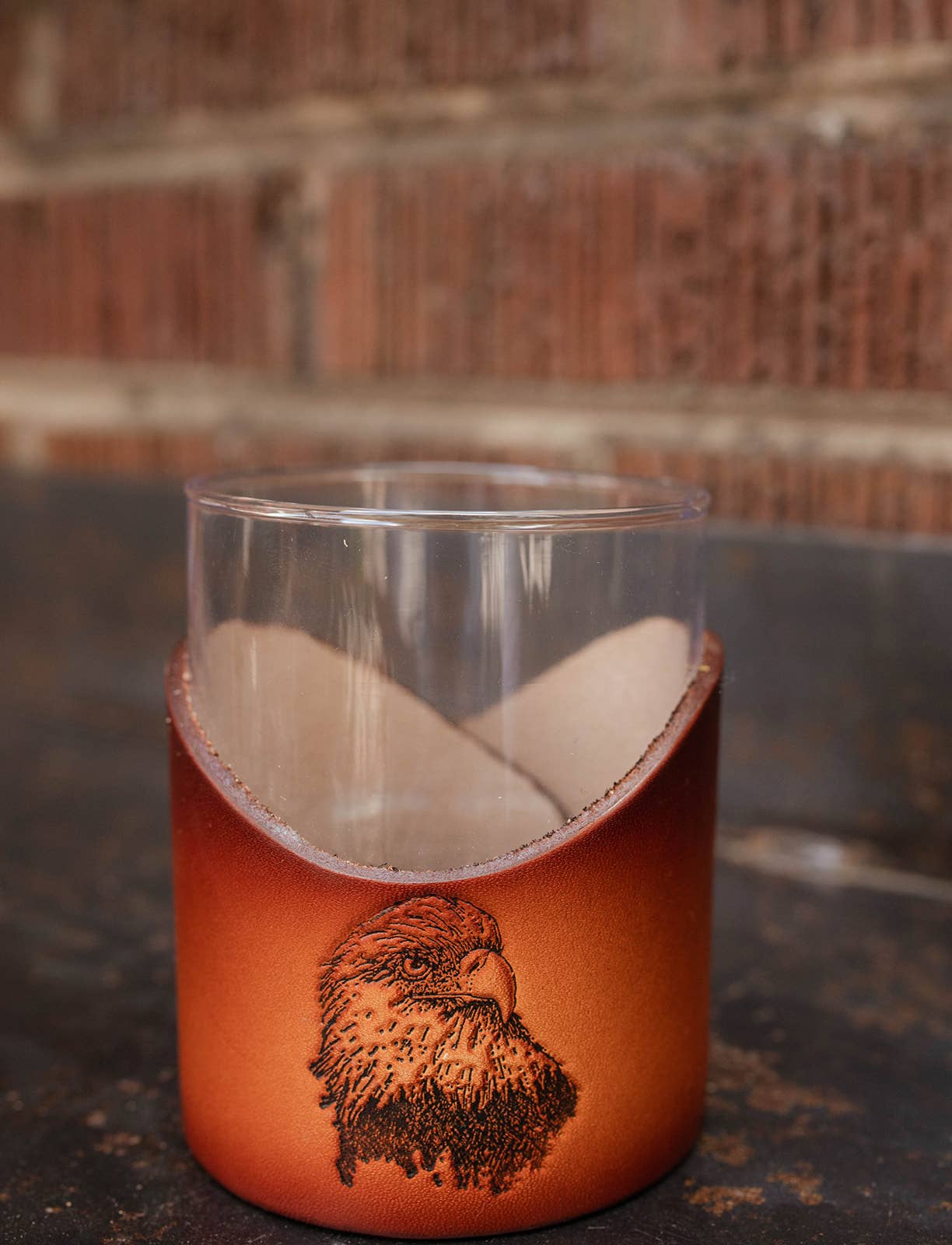 Lindy Leather – Copo de coquetel/álcool por atacado – Pele Rocks Vidro - Barware Leve Mancha Artesanal7