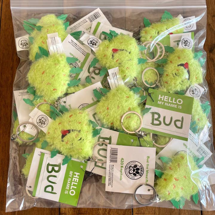 Bud the Weed Nug Keychain 20pc Refill for Counter Display for wholesale by PAW:20