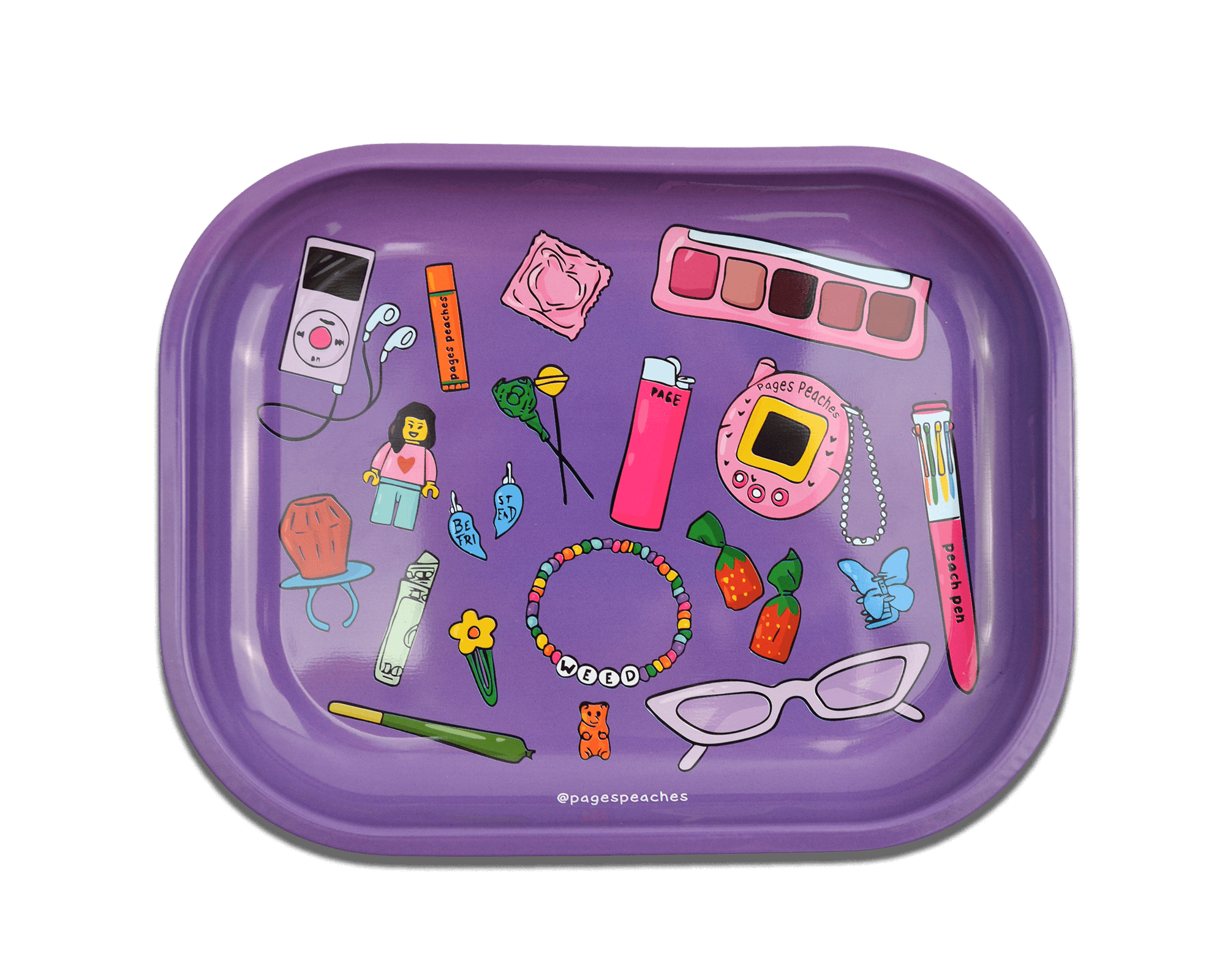 Page's Peaches - Vente Plateaux décoratifs - Plateau à Rouler Compact pour Décoration0