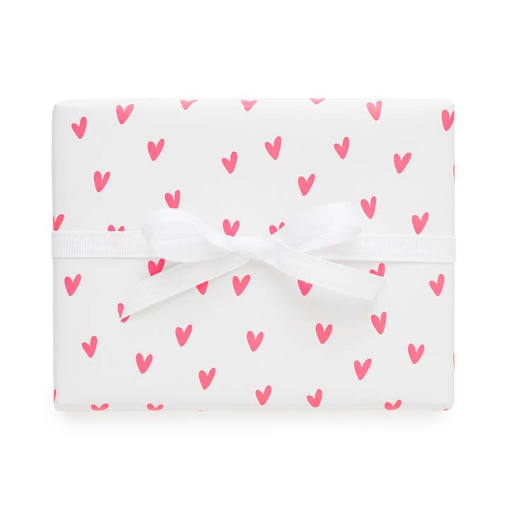 Gift Wrap Single Sheets, Neon Heart for wholesale by Sugar Paper