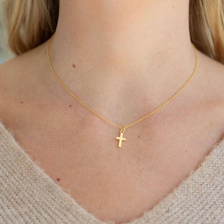 Erin McDermott Jewelry - Wholesale Pendant/Charm Necklace - Gold Cross Necklace