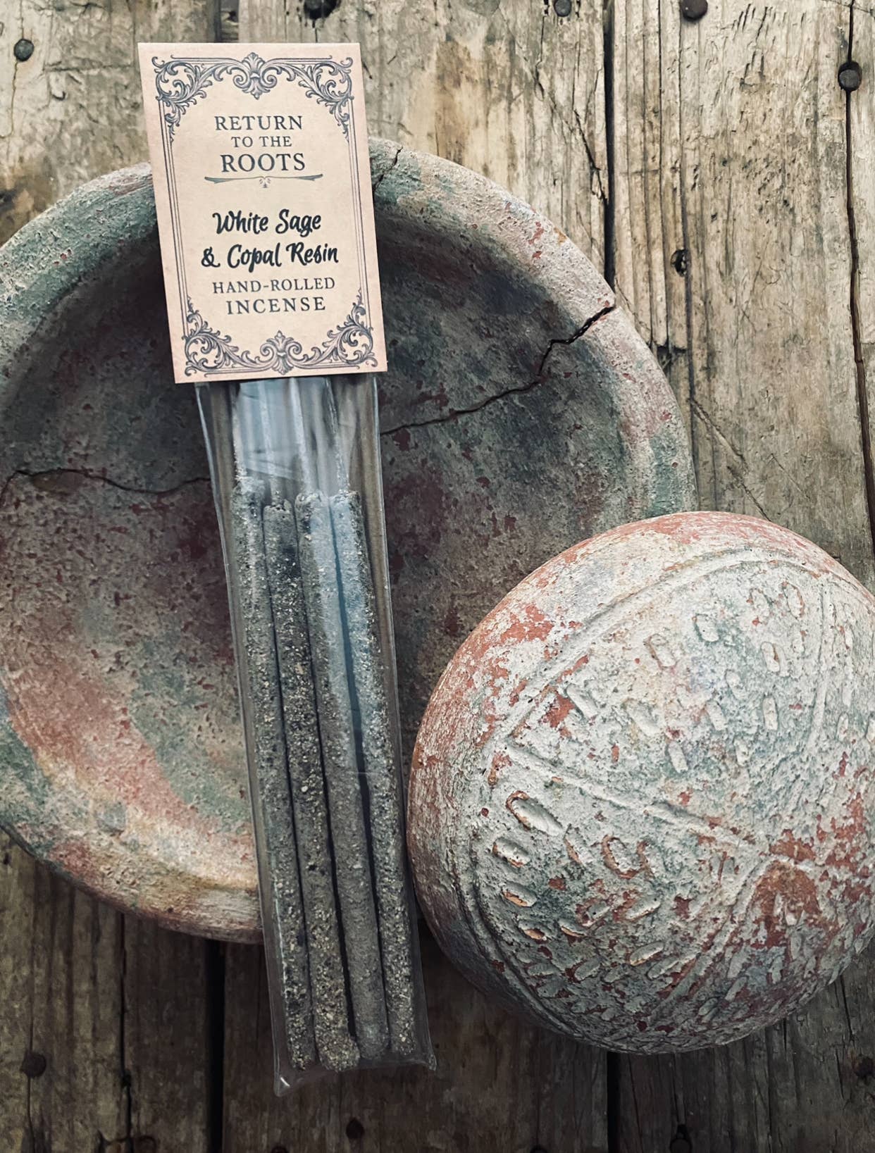 ReturnToTheRoots - Wholesale Incense - WHITE SAGE COPAL Hand-Rolled Artisan Resin Incense 4 Pack6